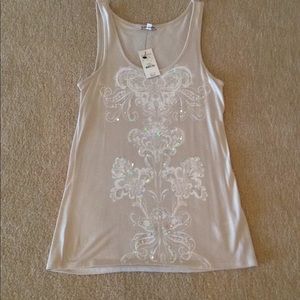 Express sequined tank top